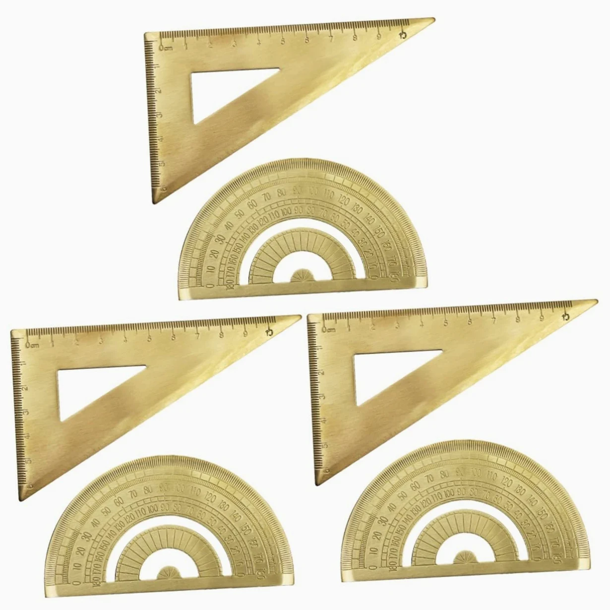3 Set Di Righelli Triangolari Leggeri E Compatti Per Geometria Goniometro Misurazione Accurata Per Uso Esterno Ottimi Per Studenti