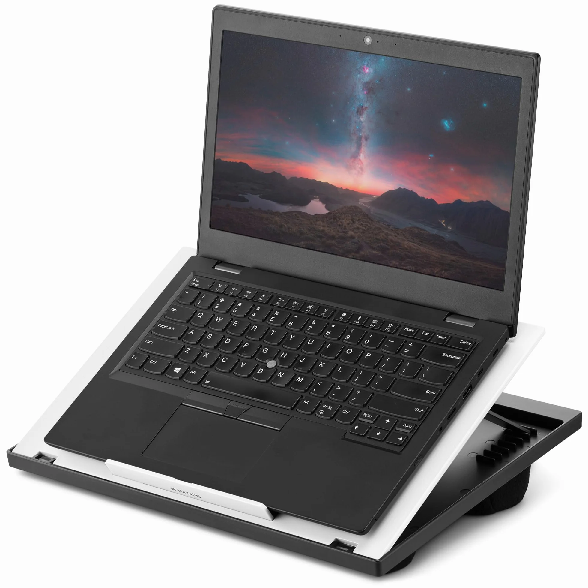 Navaris Leggio Porta Tablet e-Reader Libri Cartacei - Espositore Portalaptop Supporto PC Portatile con Cuscinetto - Bianco