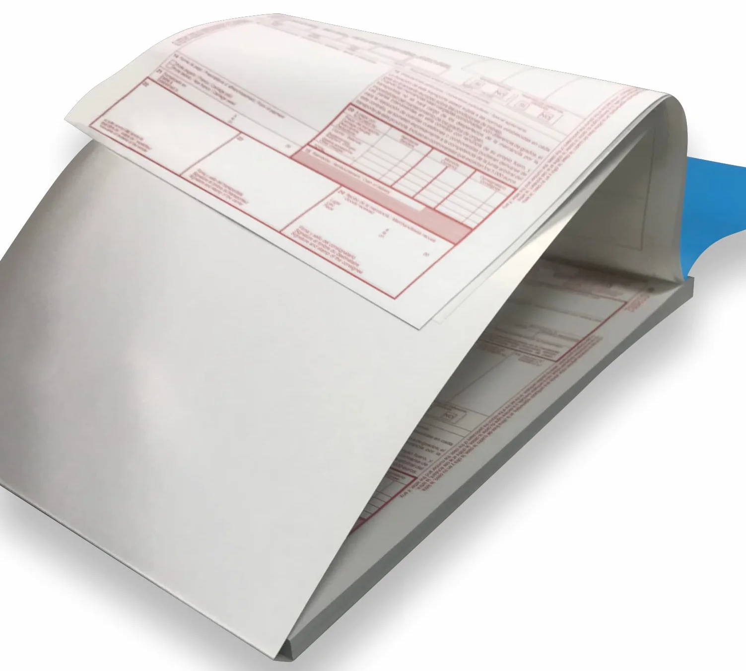 CMR Confezione da 3 libri autocopie numerate per trasporto internazionale, rosso, blu, verde, nero