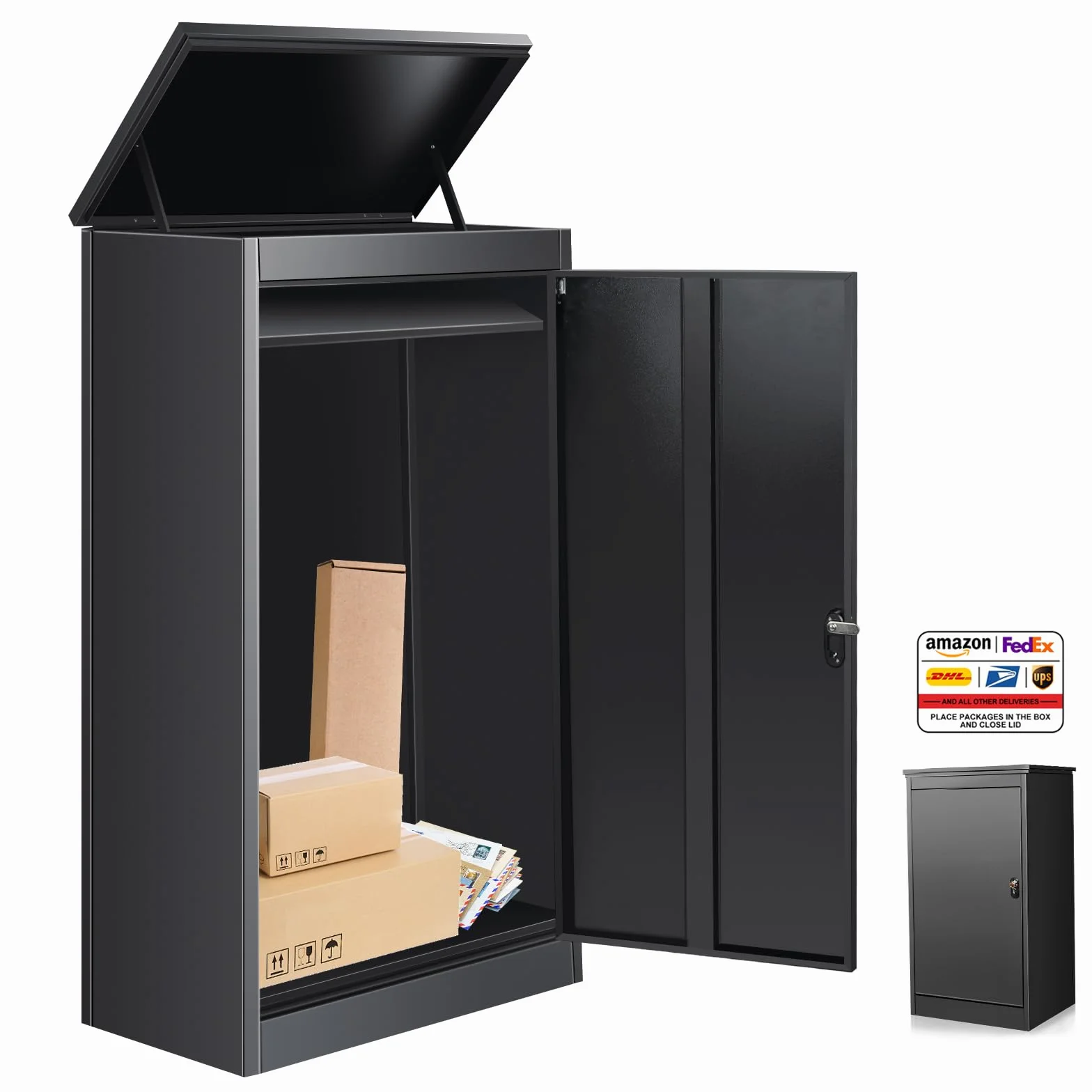 Express Package Delivery Box impermeabile esterno 120 cm con chiavi per pacchetti
