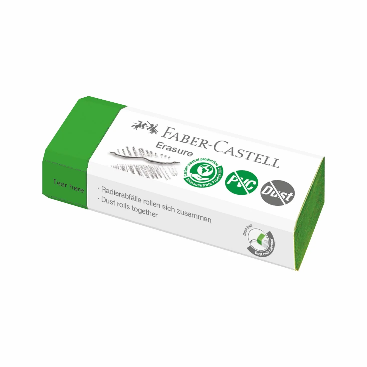 Faber-Castell Gomma per cancellare senza PVC e senza polvere, confezione da 2