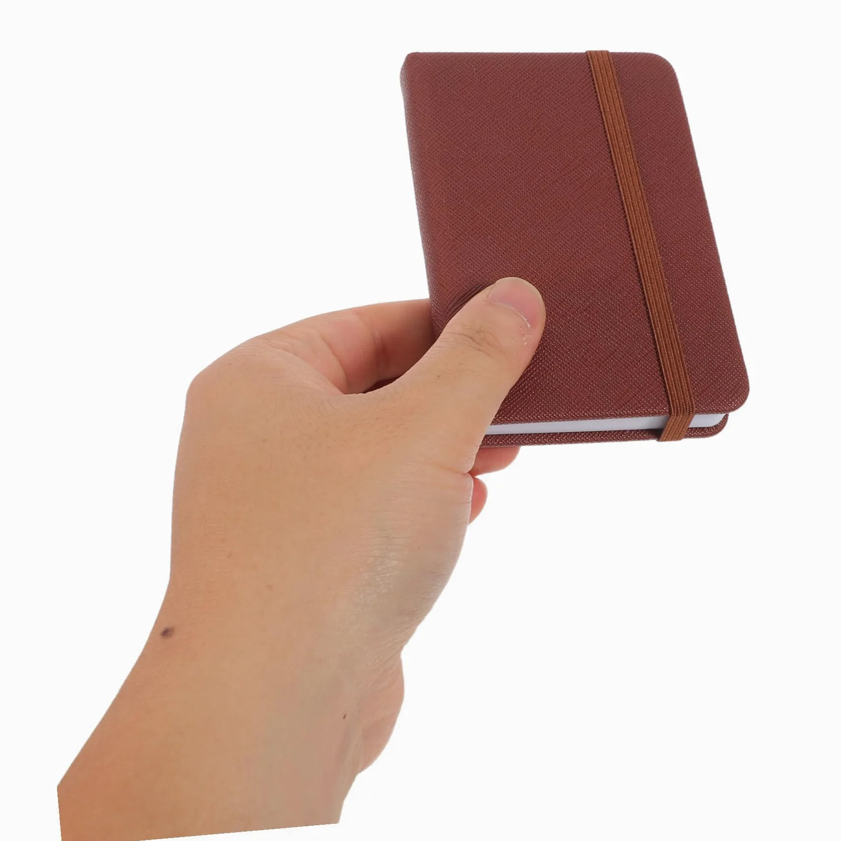 Mobestech Taccuino Tascabile A7 in Pelle Pu, 10 Pezzi, Marrone, Notes | Carta Resistente alle Sbavature, Struttura Robusta, Formato Mini, per Lavoro e Casa, Elegante