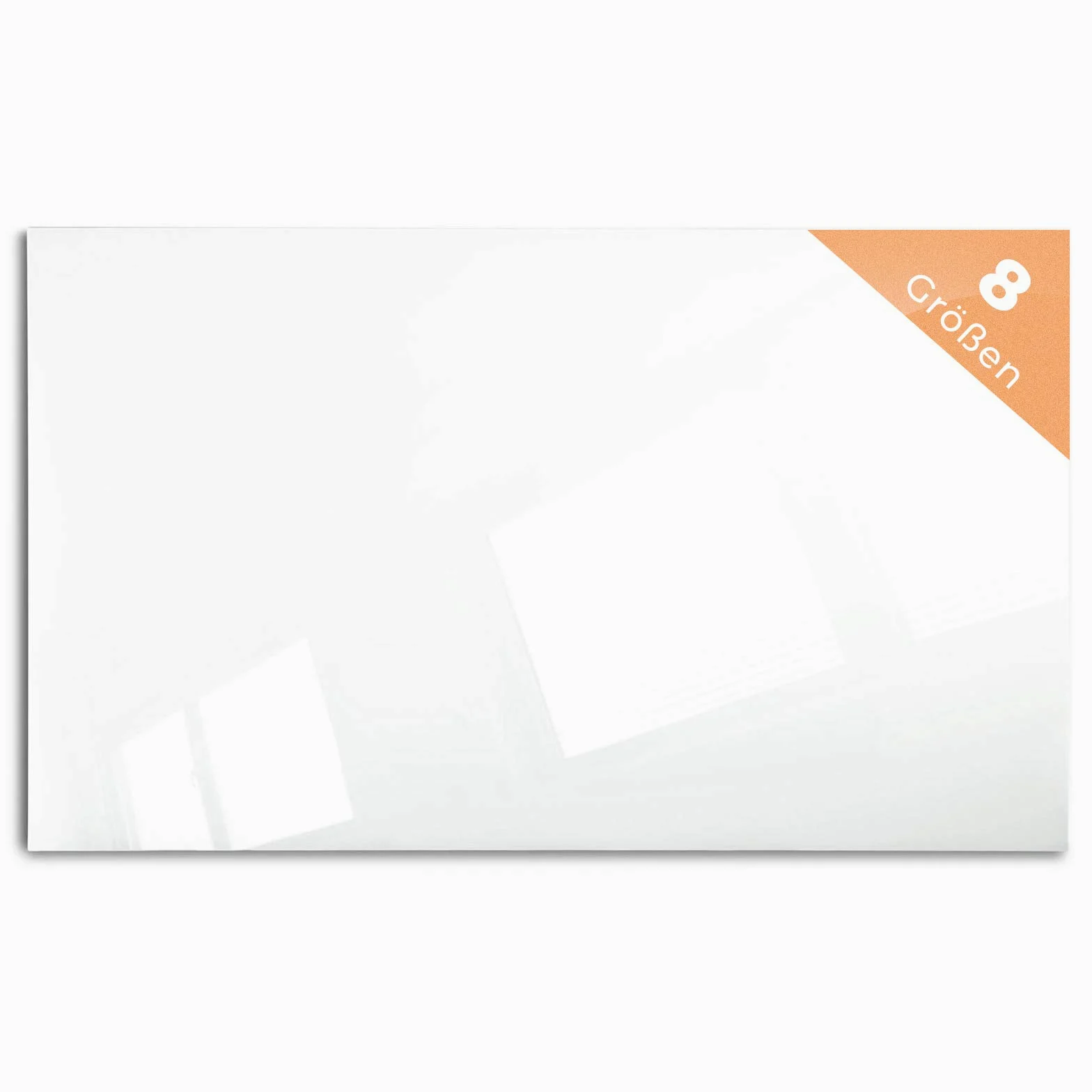 Floordirekt Mob - Lavagna Magnetica da Parete, Smaltata o Vetro, Magnetica e scrivibile, in Vetro, 60 x 90 cm, Colore: Bianco Premium