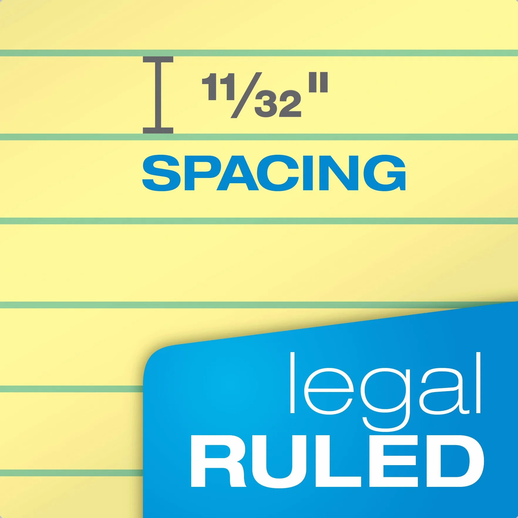 TOPS The Legal Pad 7532 Blocchi per scrivere 21,5 x 39,5 cm carta canarina 50 fogli confezione da 12