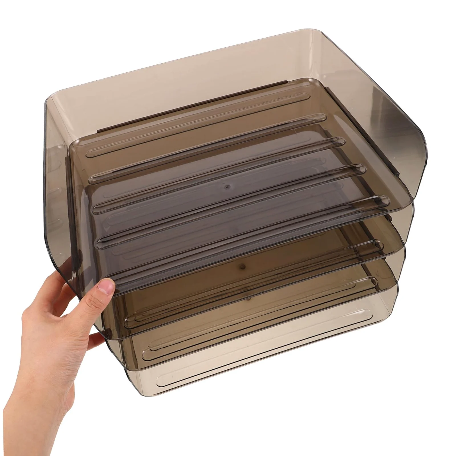 Document Holder in Acrilico Coffee, Desk File Organizer Multilayer | Back To School Party, Organizer per Libri per Scrivania, Organizzatore di File Chiaro
