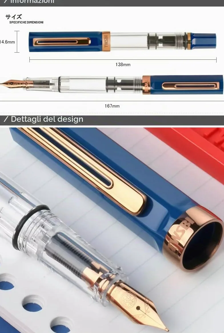 Penna stilografica Eco Indigo Blu con Bronze EF M7449560