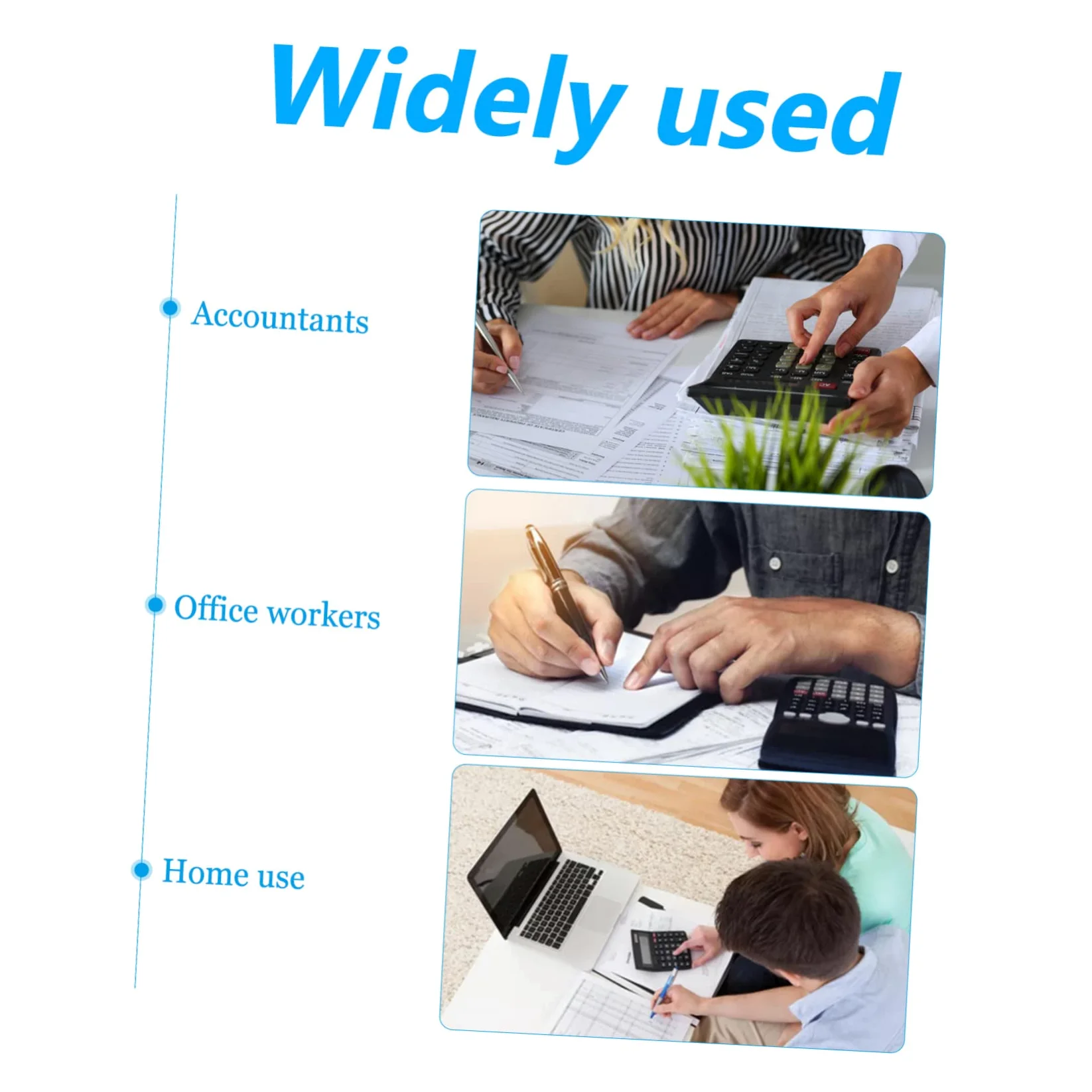 DOITOOL 1pezzi Calcolatrice da Tavolo Semplice Display Grande Realizzata in Abs e Materiali Acrilici Leggera e Pratica per Ufficio e Cancelleria