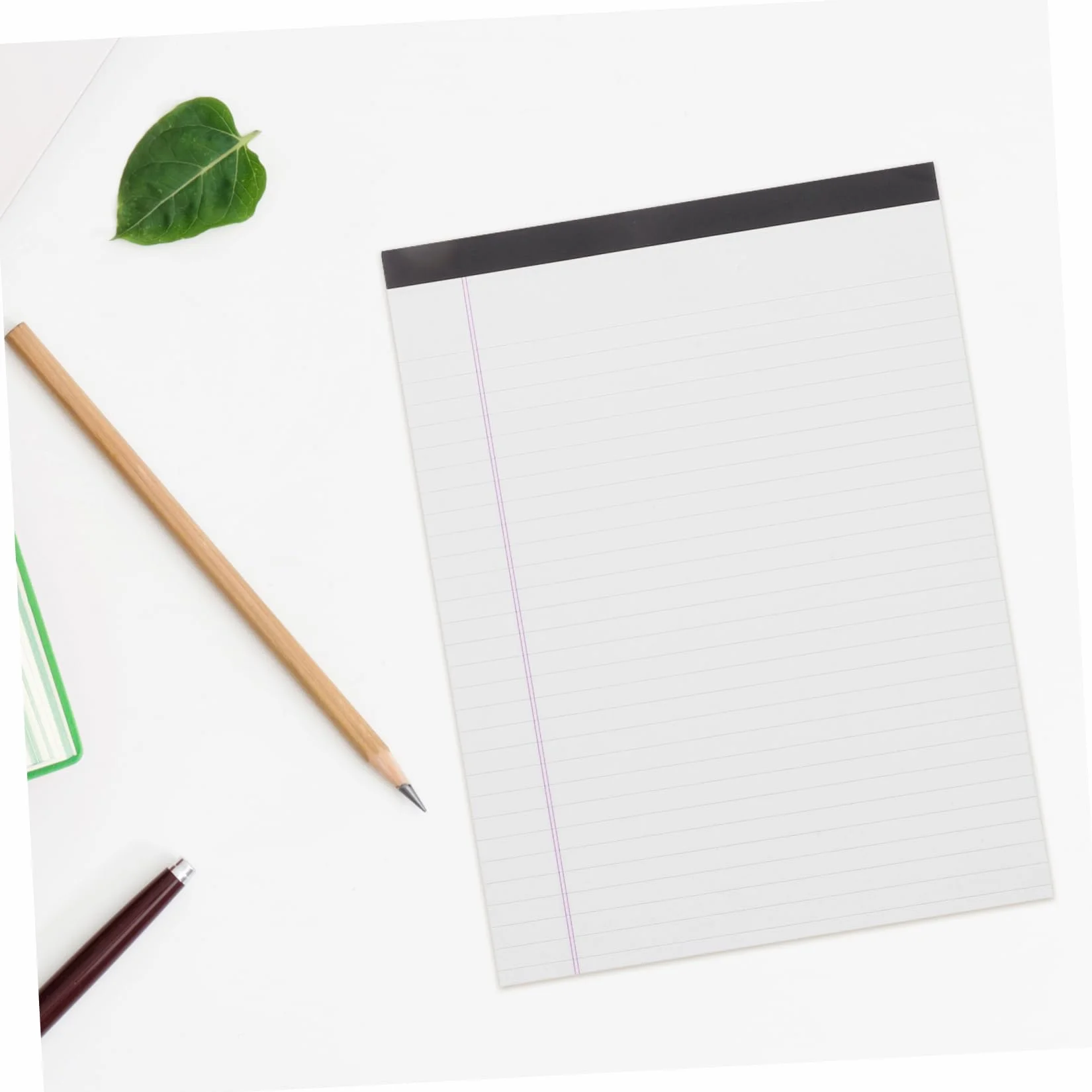 Blocco Note Legale A4 Bianco 4 Pezzi Righe Larghe Carta di Facile da Strappare per Ufficio e Studenti