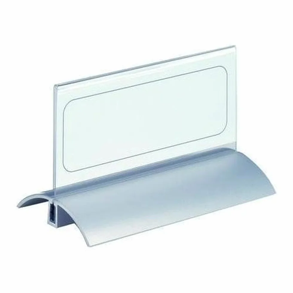 Portanome da Tavolo De Luxe 61/122 x 150 mm Confezione da 2 Pezzi Trasparente