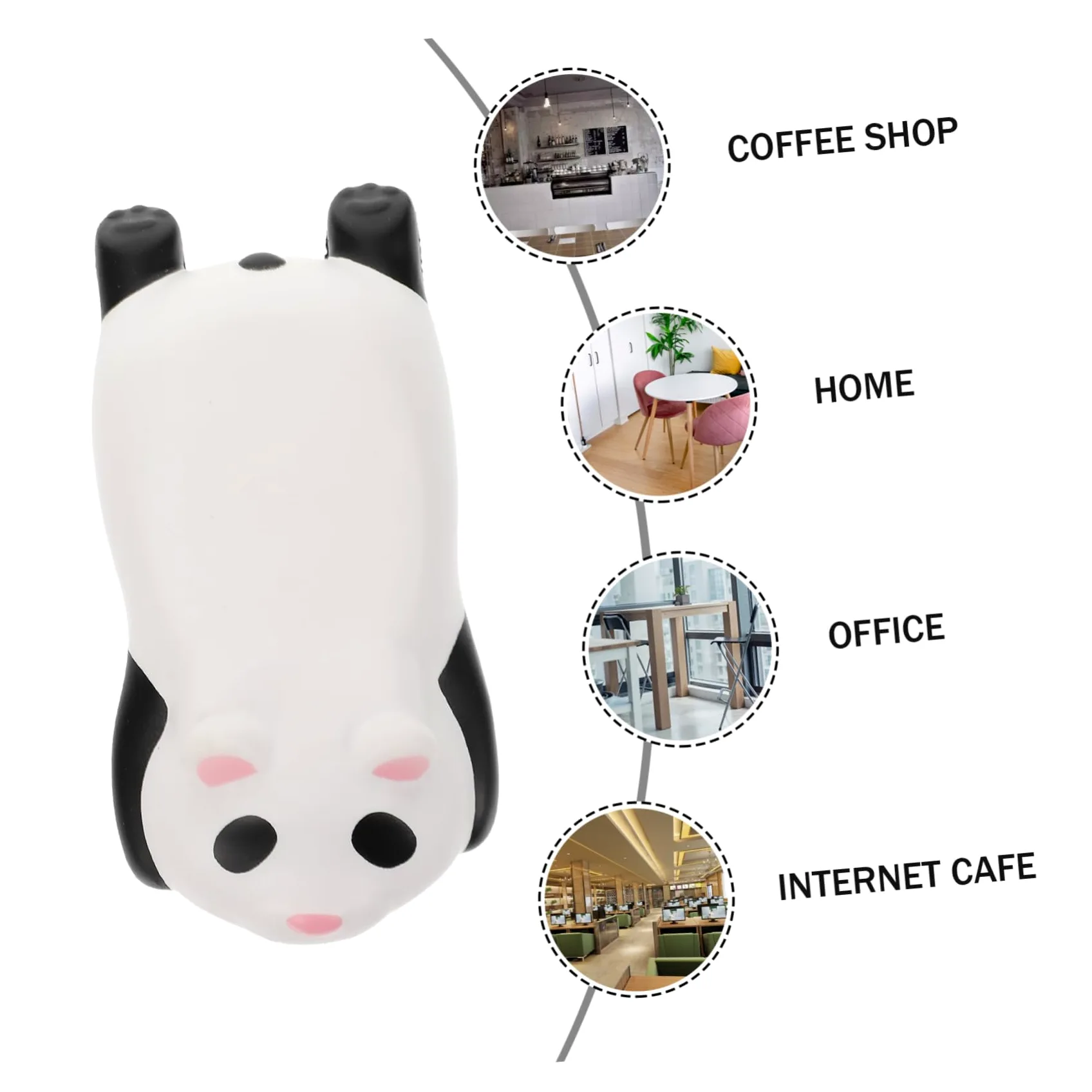 Operitacx 3 Pz Poggiapolsi Panda Cuscinetto Di Supporto Per Poggiapolsi Tappetino Per Computer Poggiapolsi in Gel Cuscinetto Poggiapolsi Tappetino Da Gioco Cartone Animato Ufficio Bianca