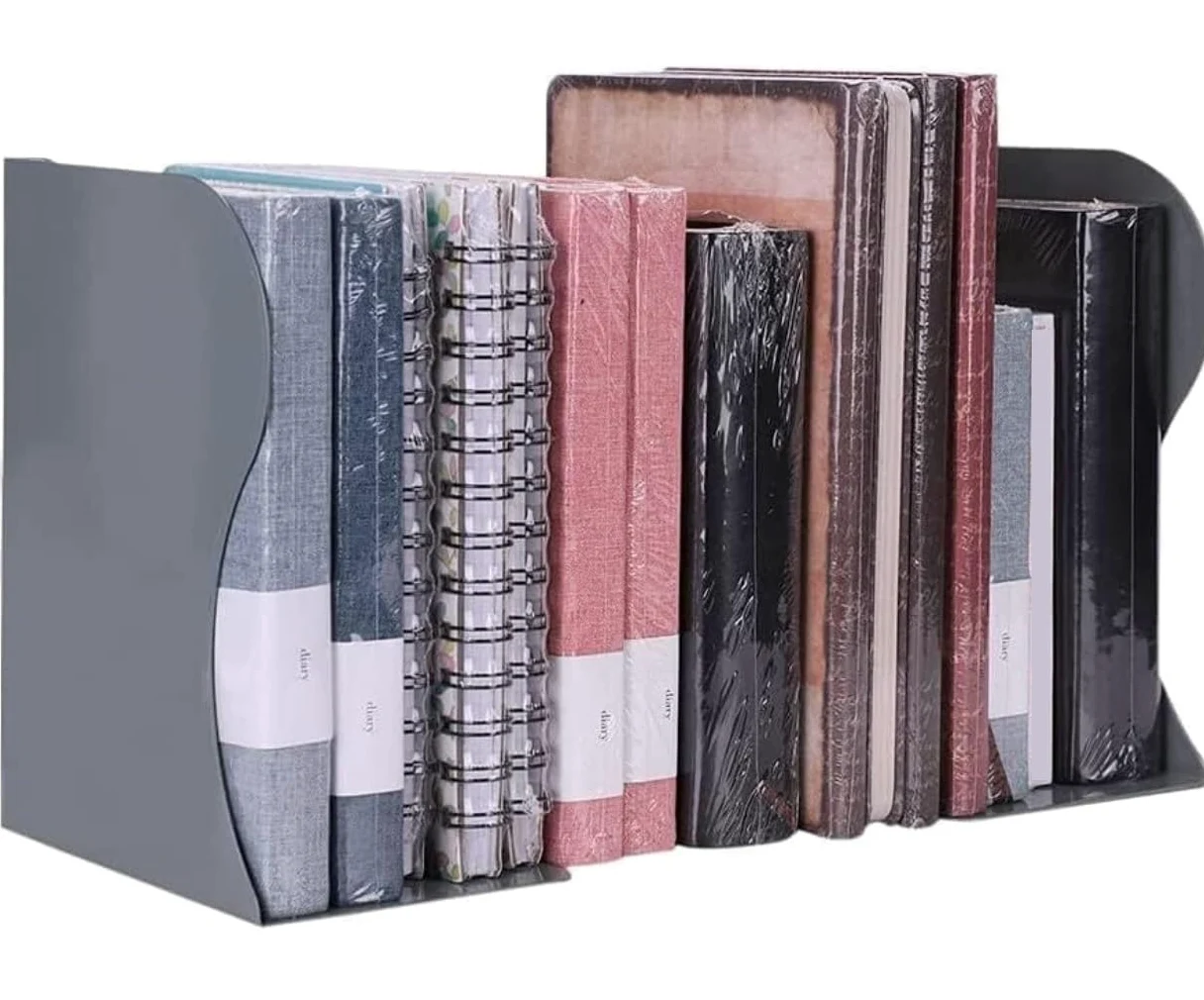 Reggi Libri, Fermalibri Fermalibri in metallo per libri retrattili per carichi pesanti, fermalibri decorativi per divisori da tavolo antiscivolo di grande capacità Ufficio Casa Scrivania(Black)