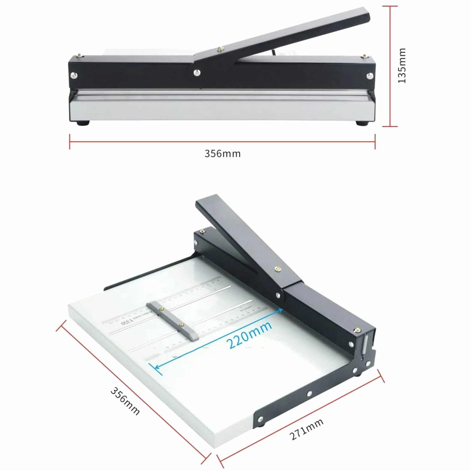Piegatrice manuale di carta per A3/A4 - Piccola macchina per la piegatura della carta da 351 mm per stamperie, uffici, fornitori di servizi professionali