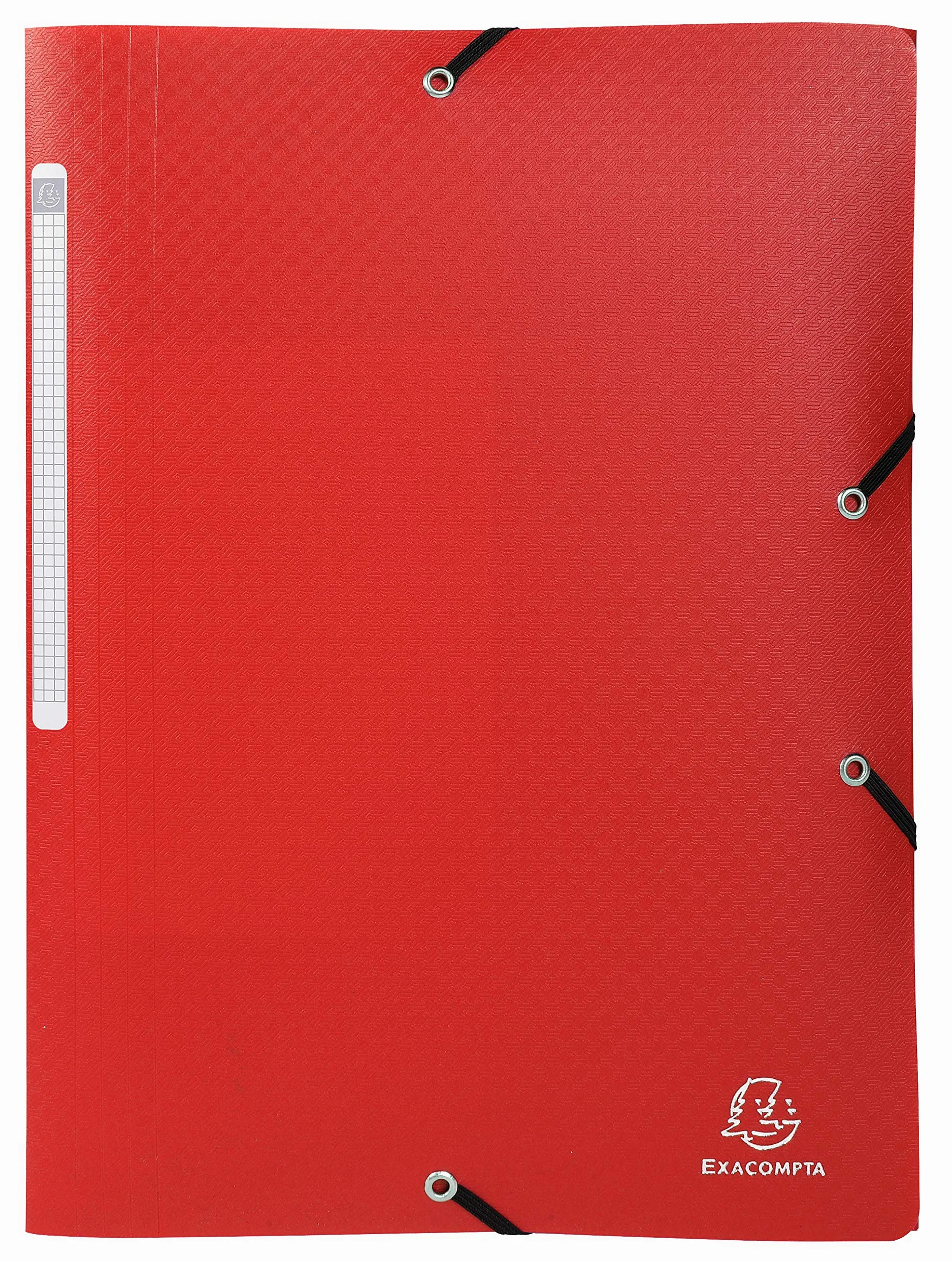 Exacompta 50 cartelline con elastico Opak 3 lembi rosso