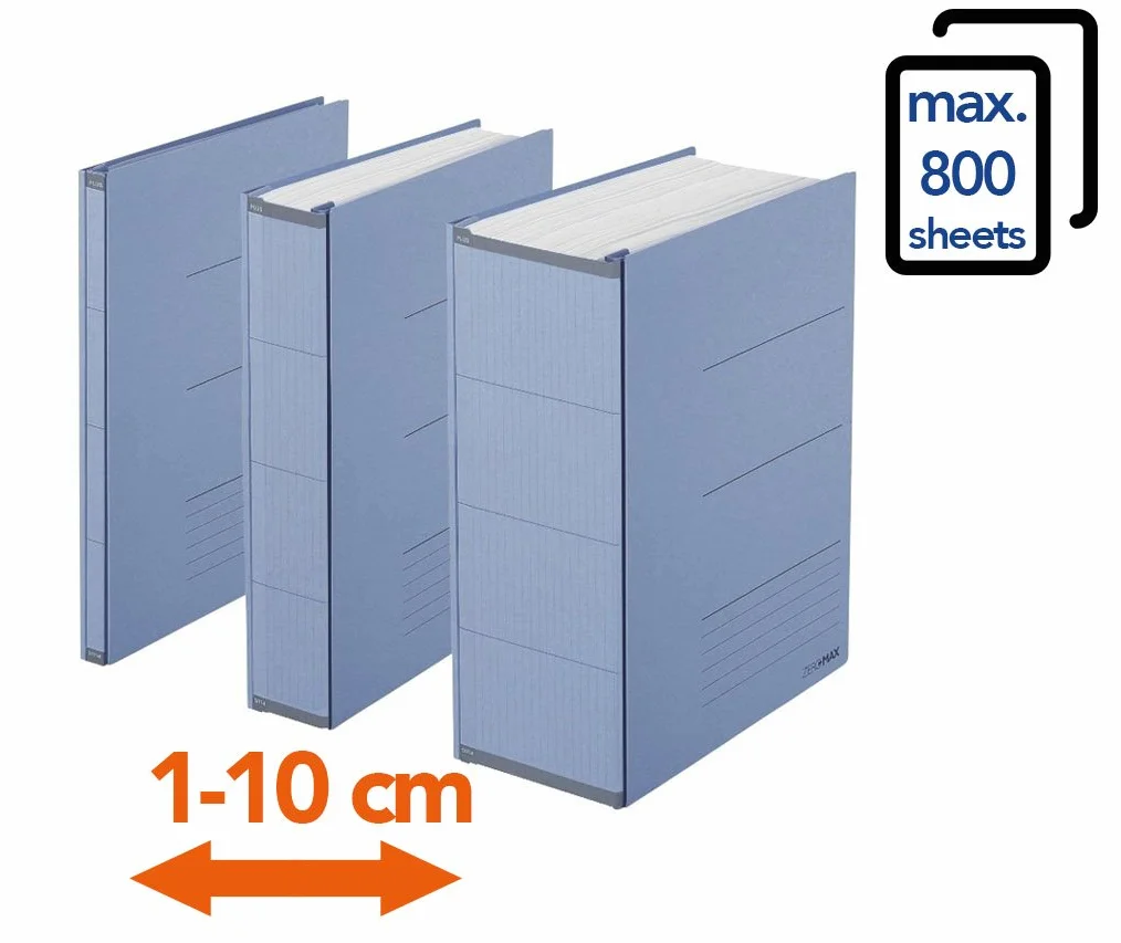 PLUS Japan, Zero Max Cartella Salvaspazio Colori Misti, Pacco da 10 (1x 10 Cartelle)