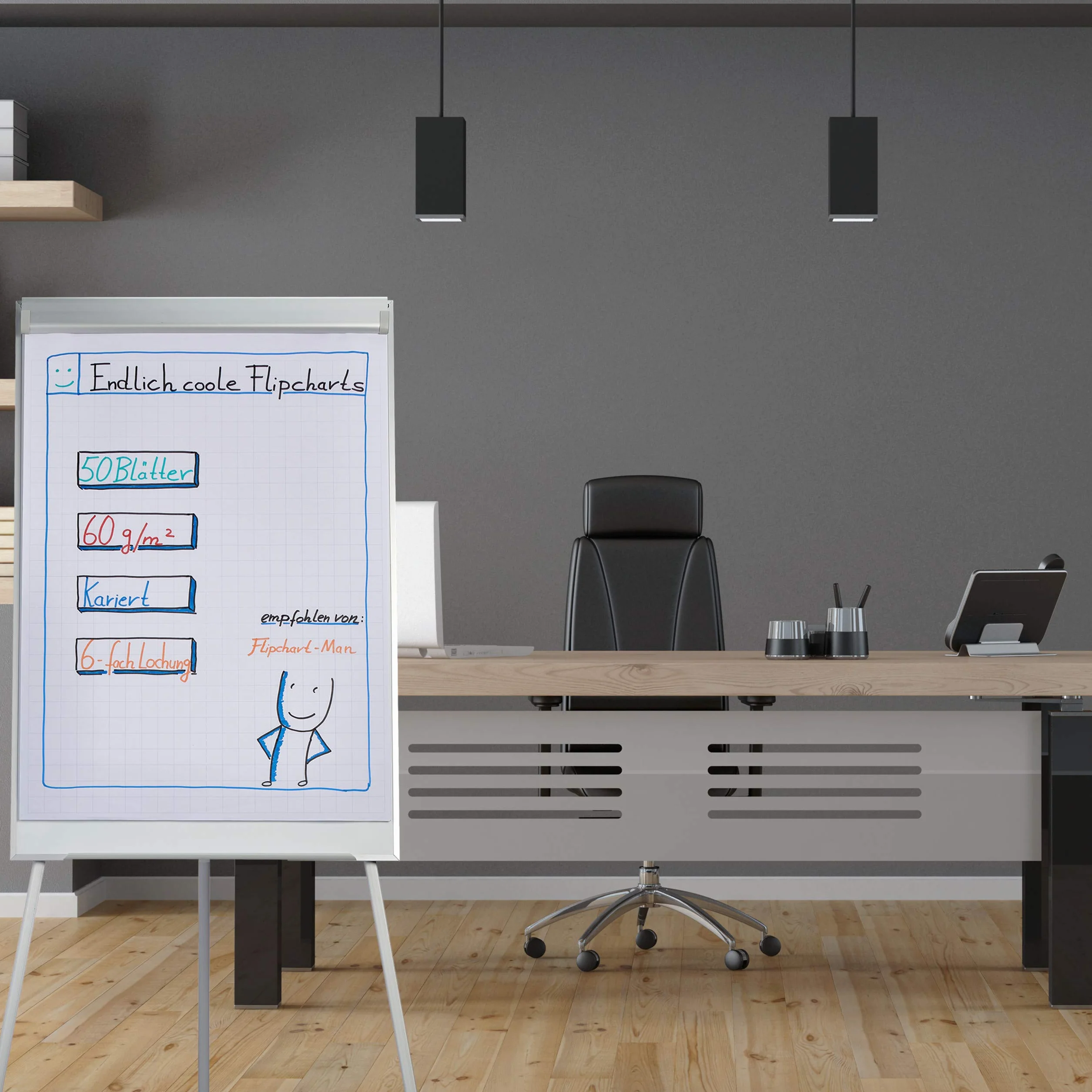 Relaxdays Blocco per Lavagna 50 Fogli a Quadri Carta per Cavalletto Flip Chart 60 g/m² 57,5 x 81 cm Bianco