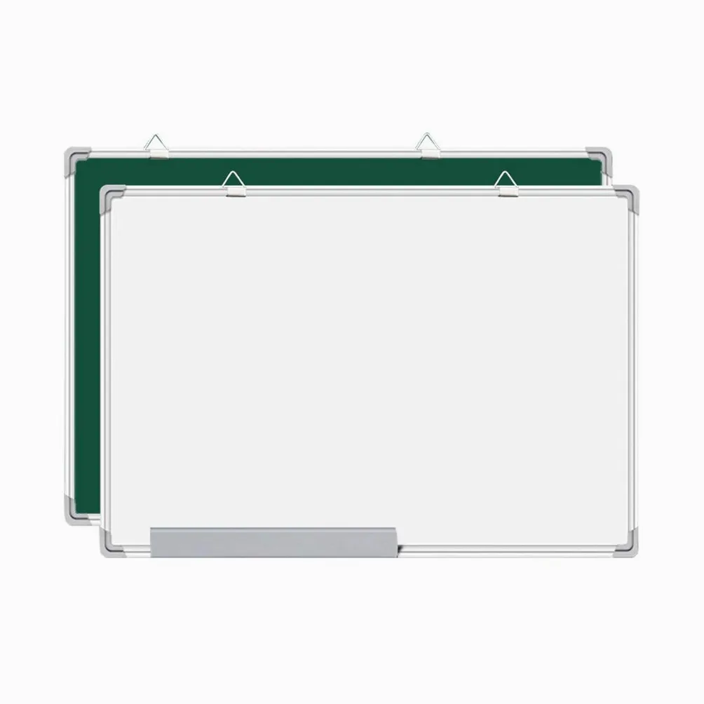 Lavagna cancellabile a Secco Lavagna bifacciale fissata al Muro, Bianco Positivo Verde inverso, Scheda dimostrativa per Formazione per riunioni in Ufficio (Verde Bianco 35X50 CM)