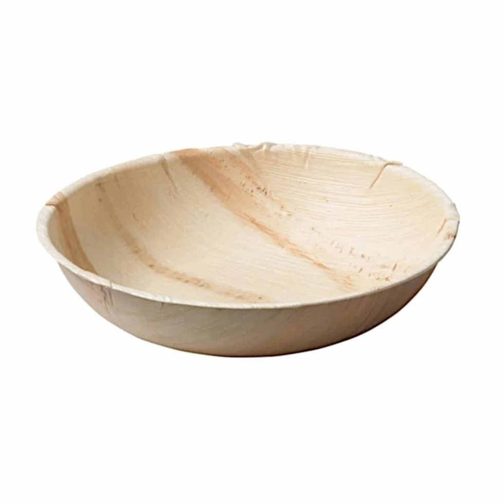 GREENBOX Palmware Set di 10 stoviglie usa e getta in foglie di palma, ciotola rotonda 30 cm 3000 ml beige