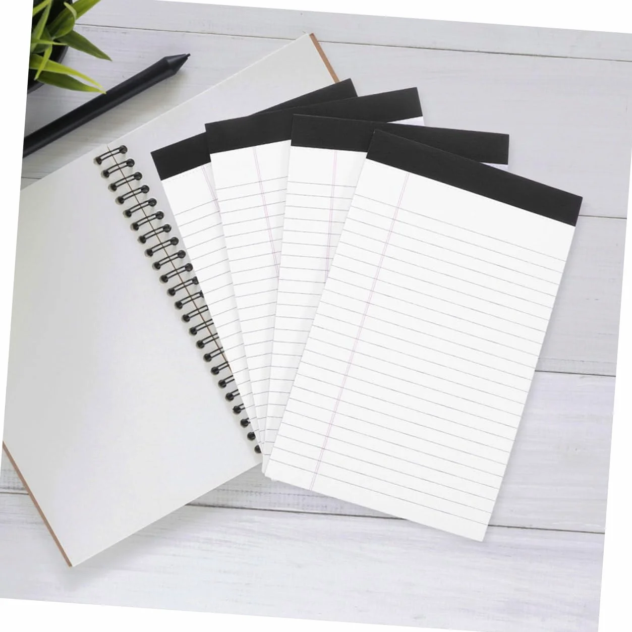 Blocco Note Portatile A5 8 Quaderni da 50 Fogli Ciascuno, Fogli a Righe, Design Delicato e Semplice, Facile da Usare per Annotazioni e Memorizzazioni
