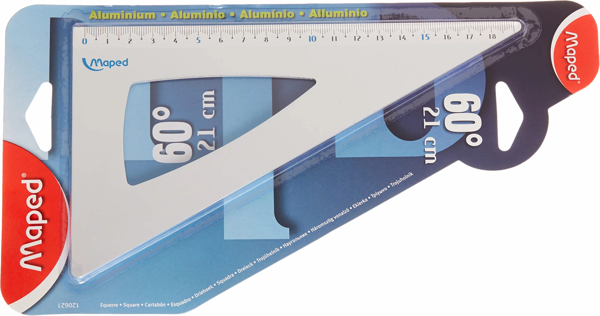 Maped Squadra a 60° alluminio anodizzato 21 cm Grigio