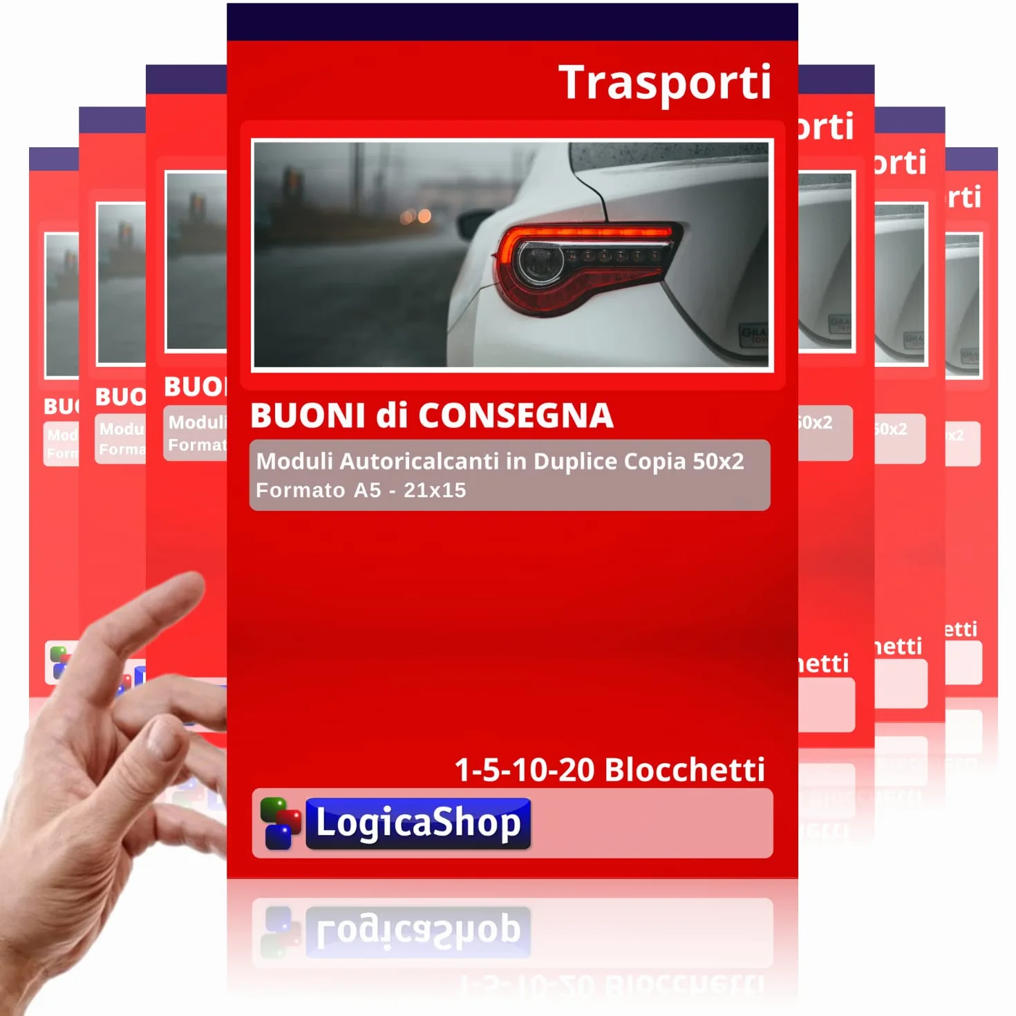 Buoni di Consegna in Duplice Copia Autoricalcante, Moduli 50x2, Formato A5, 22x15cm (5)