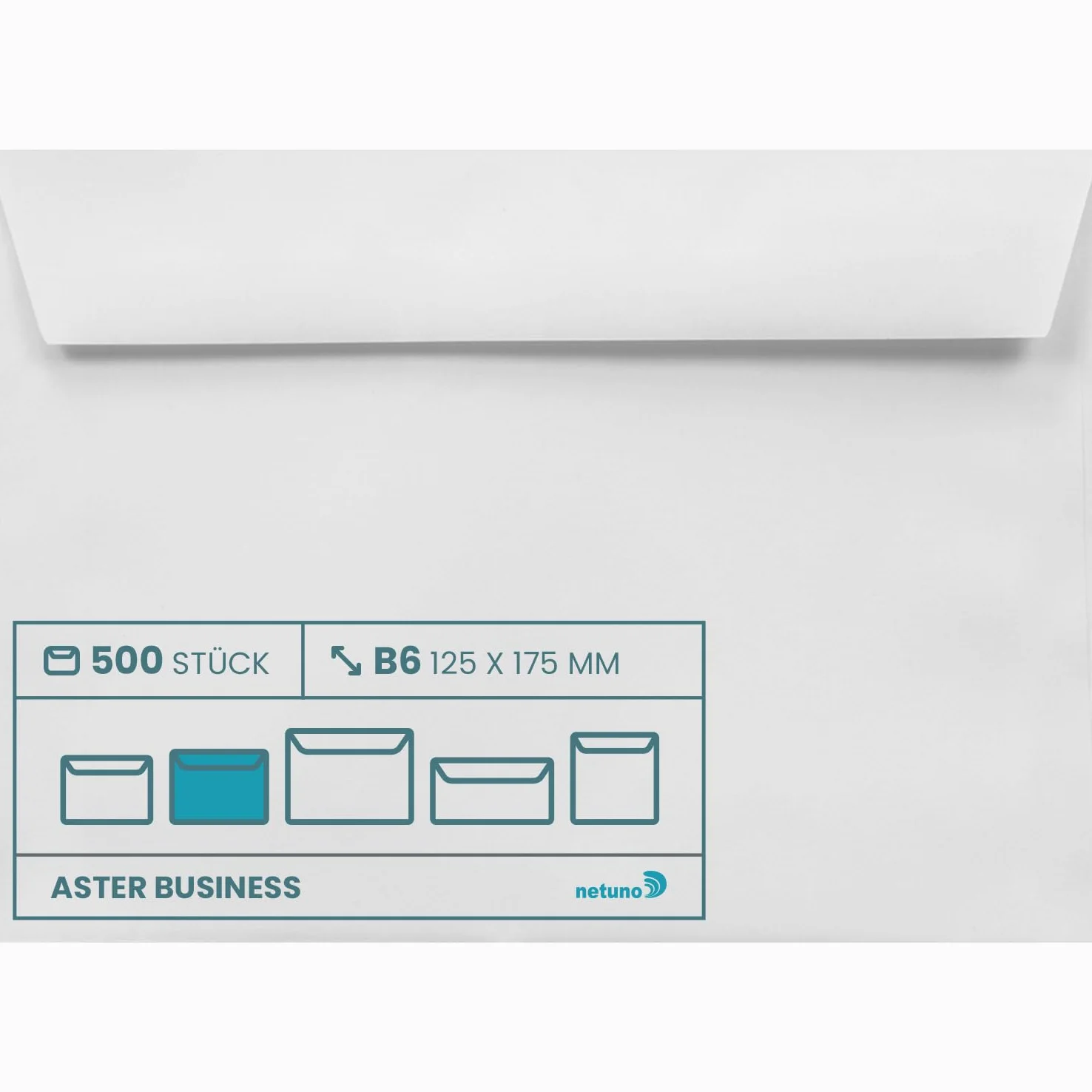 Netuno 500 buste bianche da lettera formato B6 125 x 175 mm 100g Aster Business buste lettere carta bianca senza finestra buste bianche per compleanni matrimoni inviti partecipazioni volantini