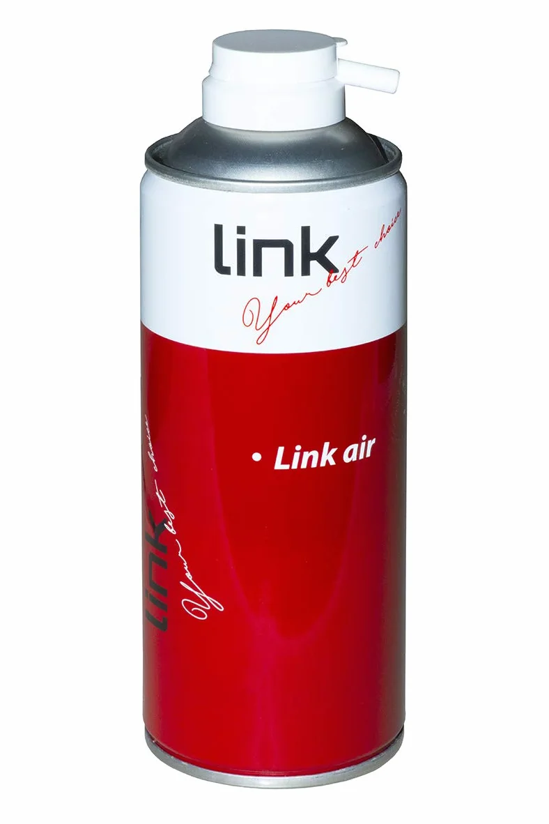 LINK Confezione Da 12 Bombolette Aria Compressa Da 400Ml. Con Cannuccia & Sp30 Bomboletta Air. Spray Aria Compressa Per La Pulizia Di Tastiere, Computer Ed Accessori
