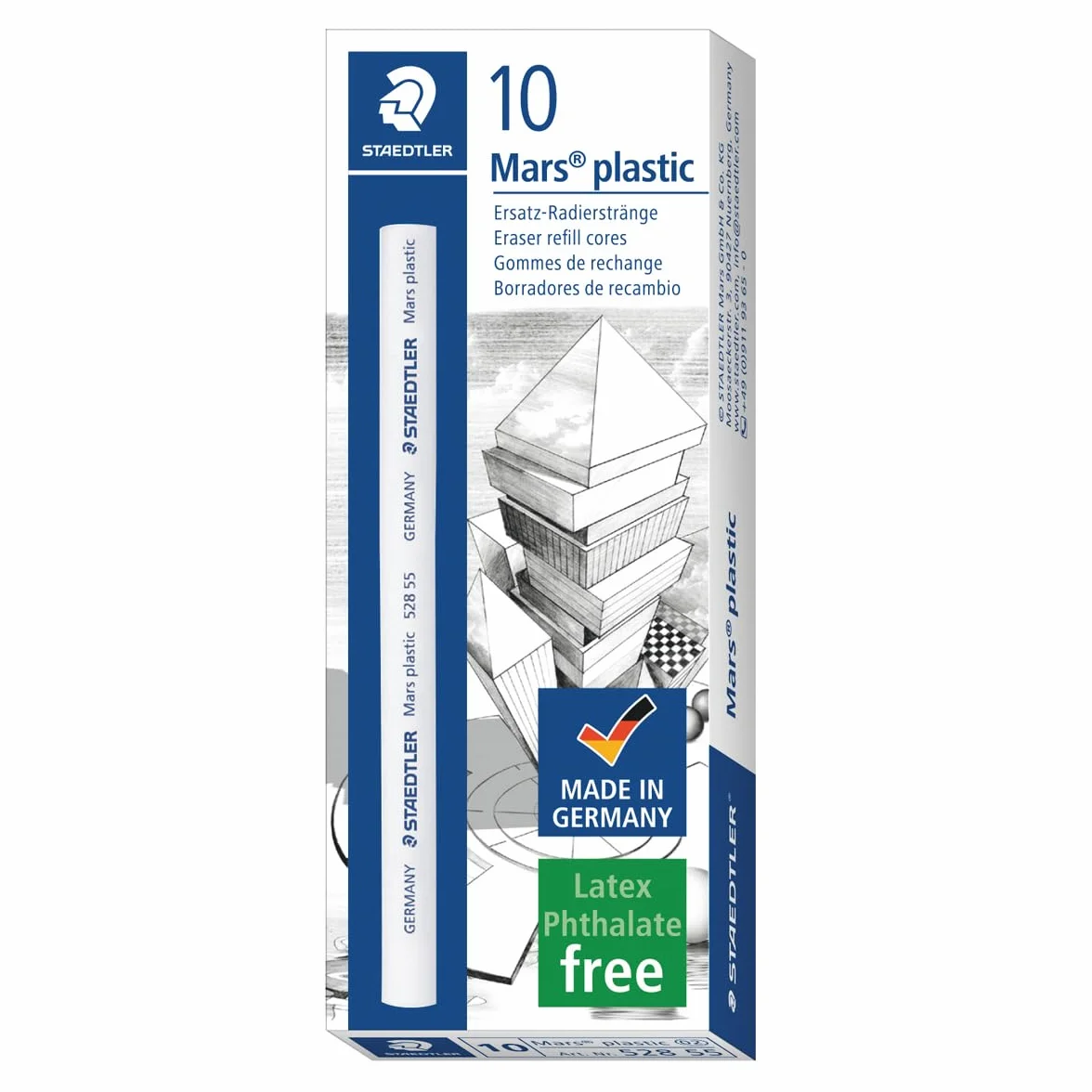 Staedtler Mars Plastic Gomme da Cancellare 10 Pezzi