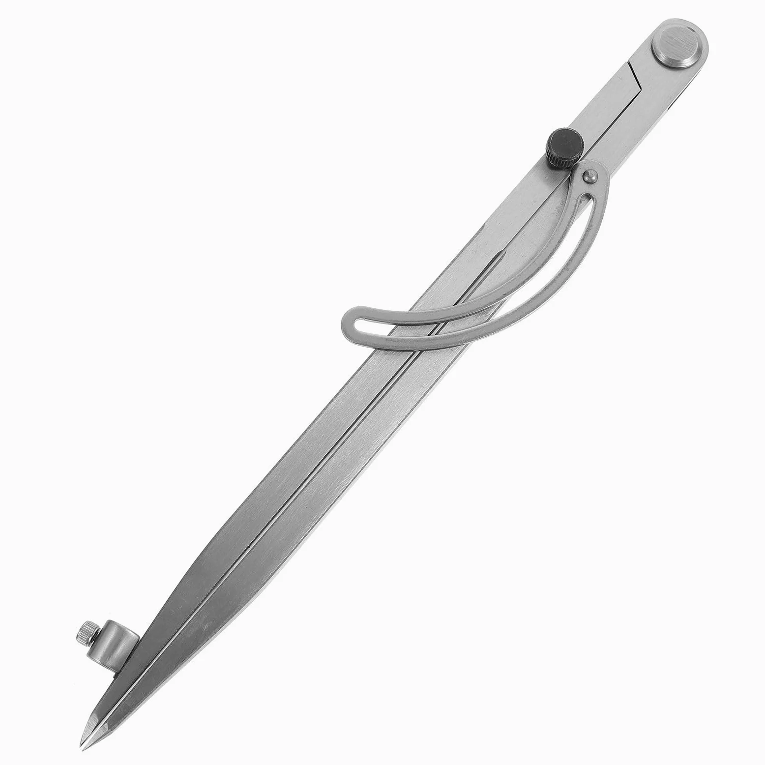 BESTYASH Compasso da Disegno Aliato in Ferro Argento da 12 Pollici Porta Penna, Alta Precisione e Resistenza alla Ruggine, per Home e Back To School Party