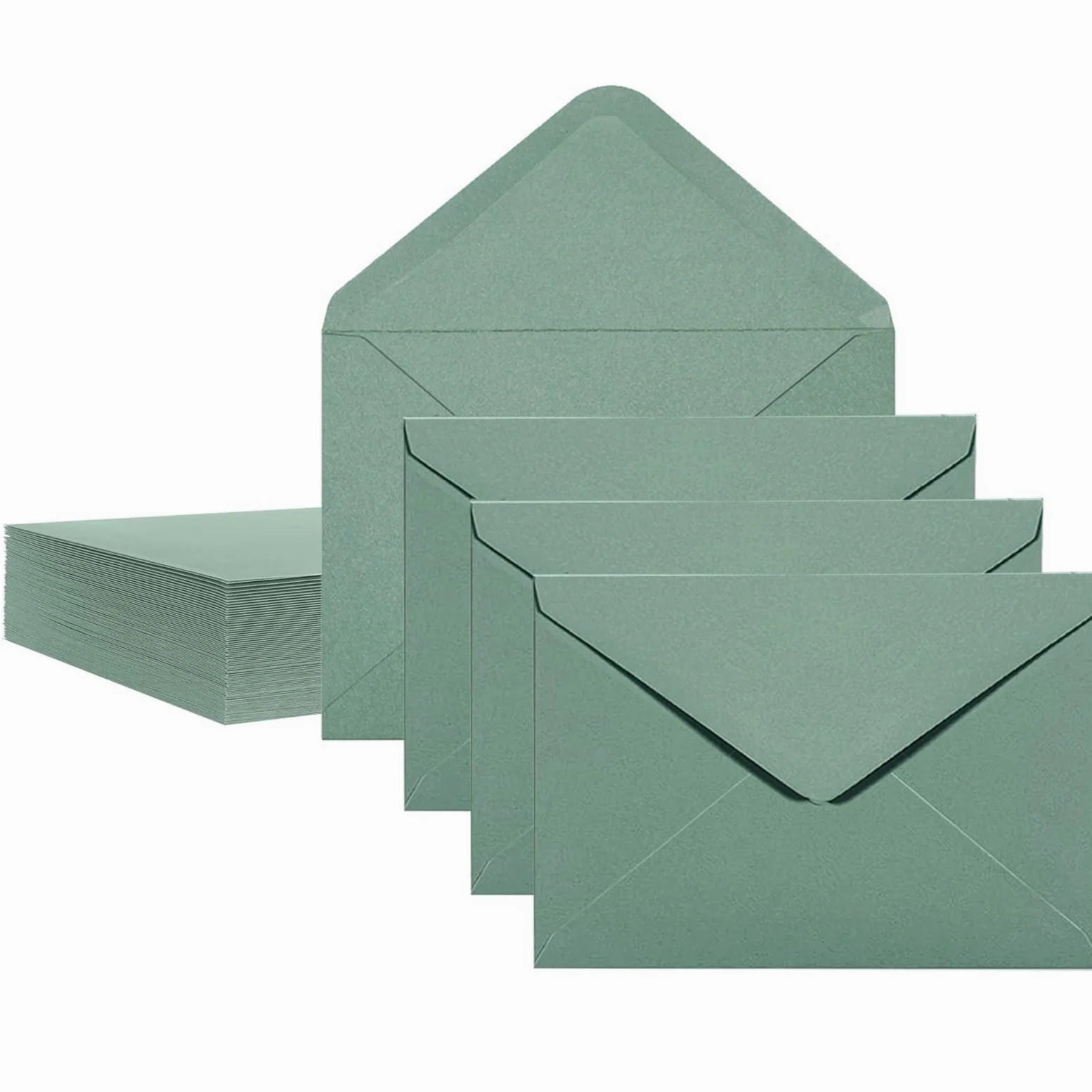 25 buste stile occidentale da cartolina verde/nera 133x183mm for inviti di nozze Imballaggio regalo cancelleria aziendale Per Inviti(Green)