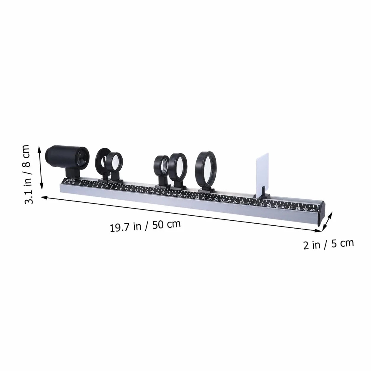 GLEAVI Set Ottica Didattica Kit Laboratorio Fisica Con Lenti Concave Convesse Specchio Ottico Strumenti Ottici Esperimenti Scientifici 19.7X3.1X2 Inch
