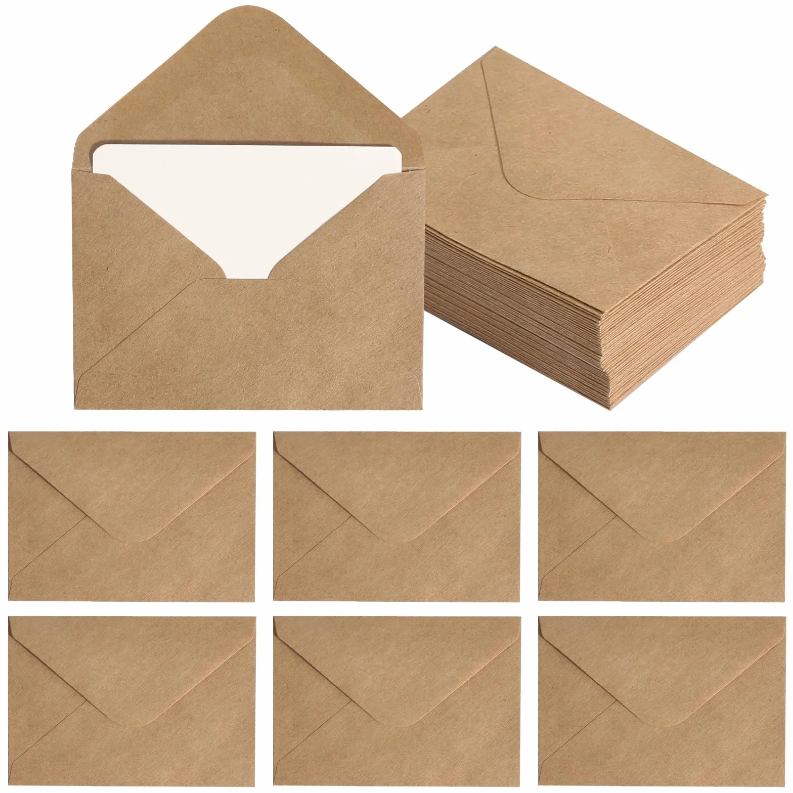 Buste in carta kraft 100 pezzi marroni per regali di denaro