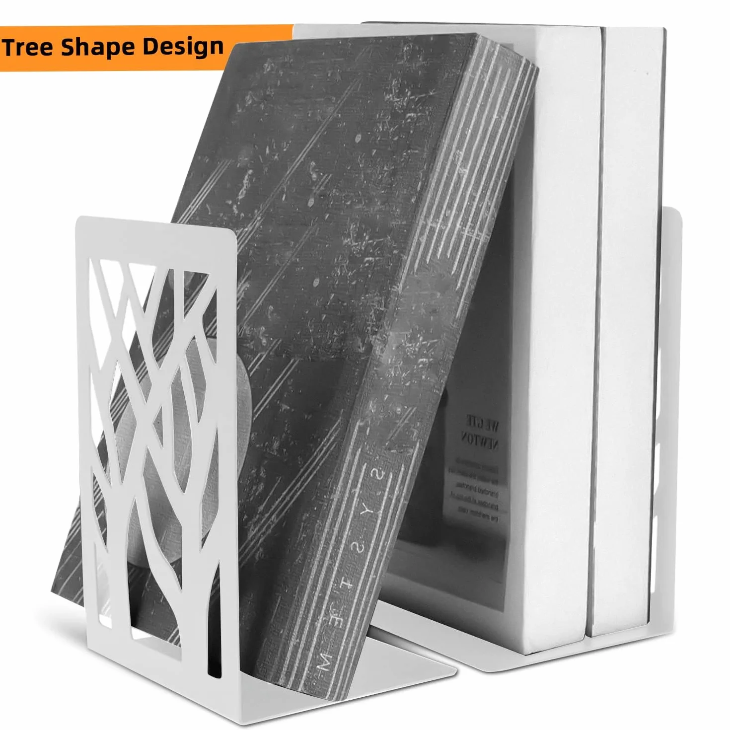Fermalibri Metallici Reggilibri da Mensola 2 Pezzi Bianco 9x12x16 cm per Libreria