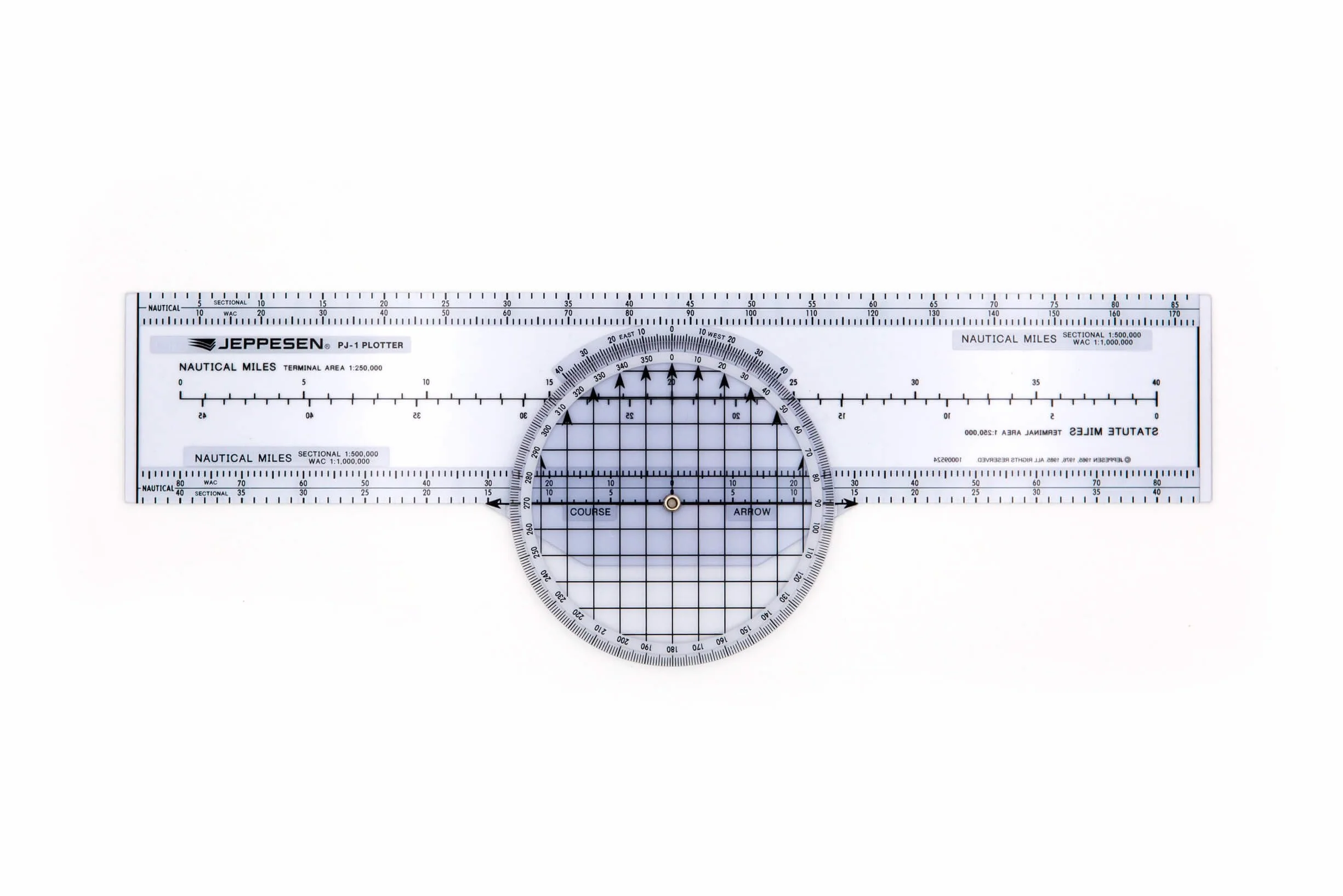Jeppesen - PJ-1 Rotating Azimuth Plotter Righello per la navigazione aerea