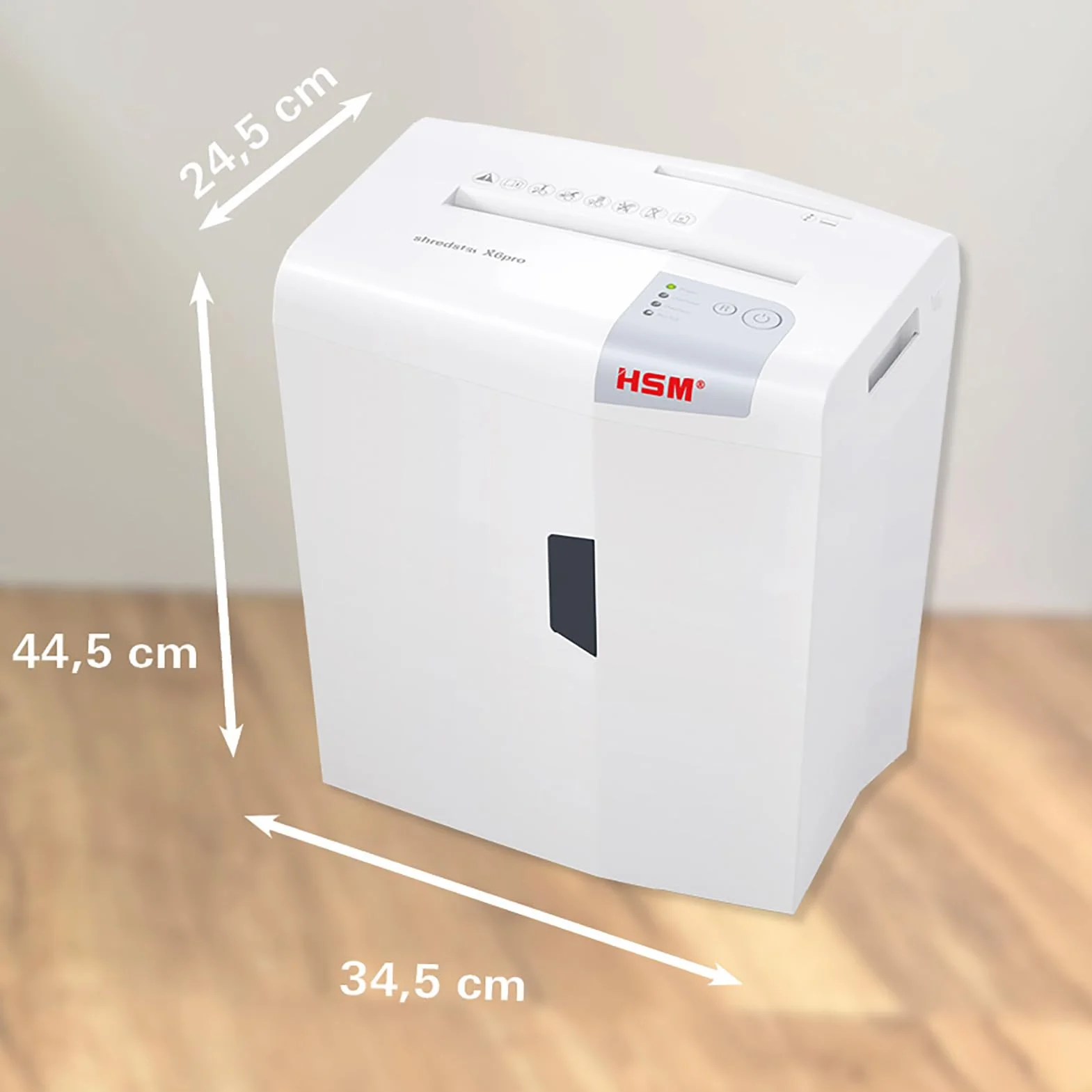 HSM shredstar X6pro 1046111 Distruggidocumenti da 2x15 mm, Bianco argento, taglio a frammenti