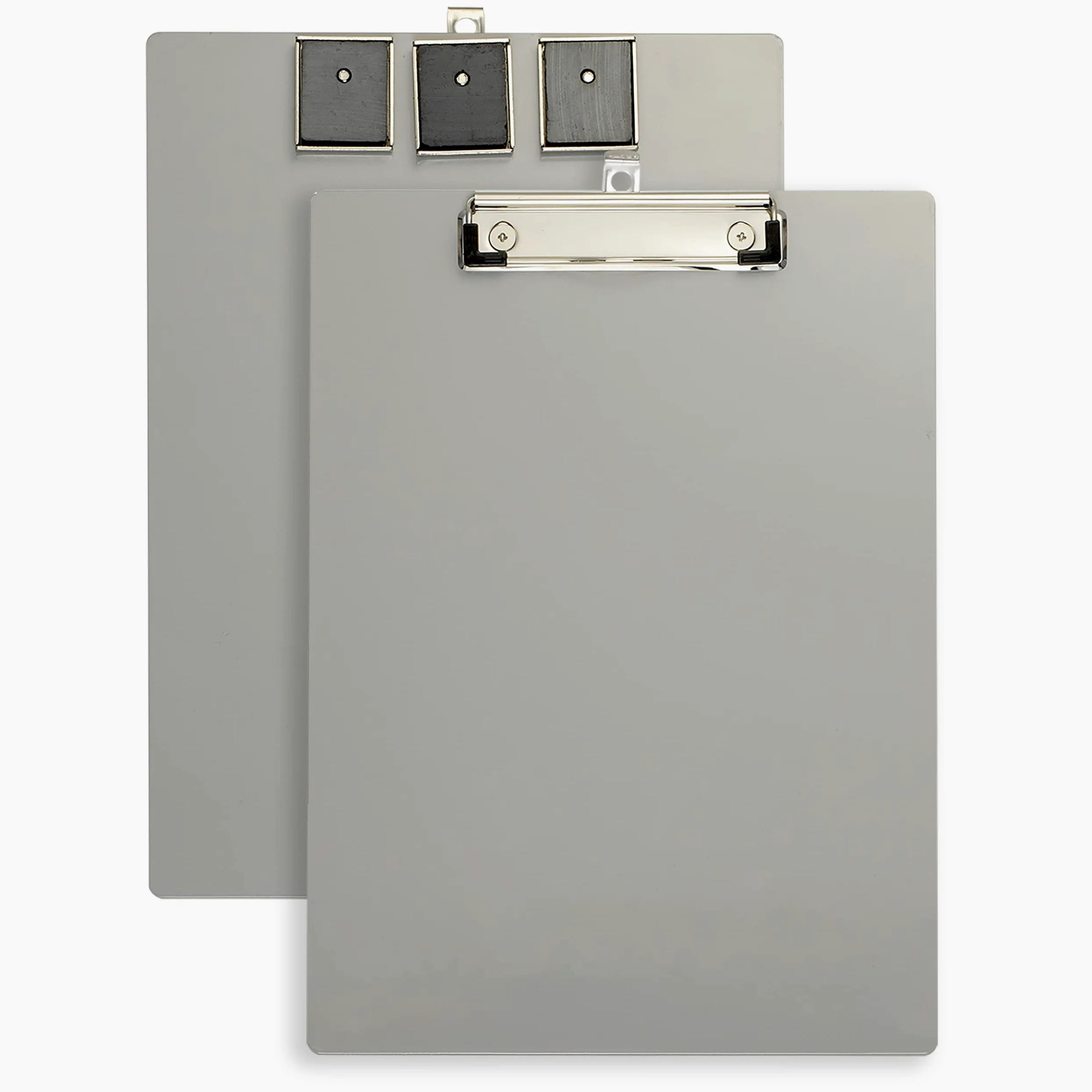 Officemate Portablocco magnetico in alluminio con clip a basso profilo, argento (83217)