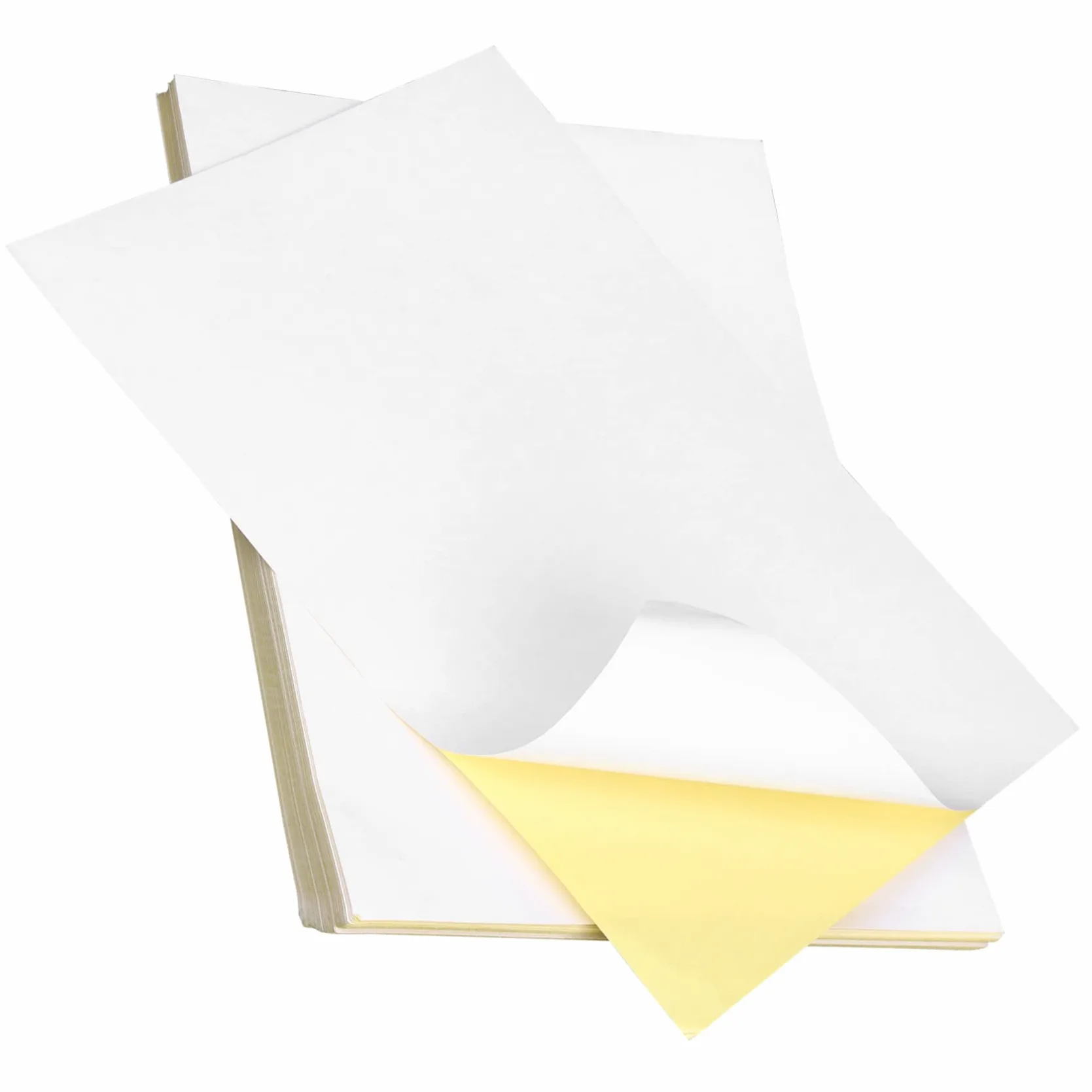 NUOBESTY 100fogli Carta Adesiva Per Stampante Carta Adesiva Opaca Bianca Per Stampante Getto d Inchiostro Di Per Etichette Adesive