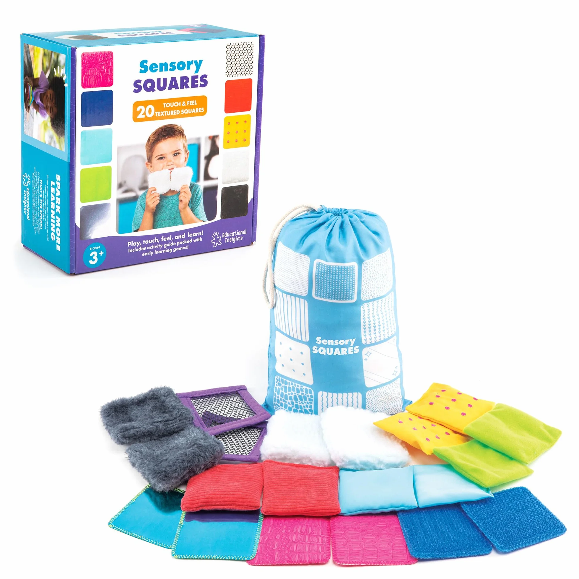 Learning Resources Teachable Touchables Quadrati tattili Gioco sensoriale Montessori 3+
