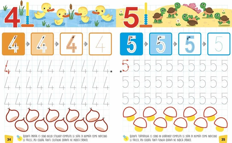 Lettere e numeri a quadretti Ediz a colori