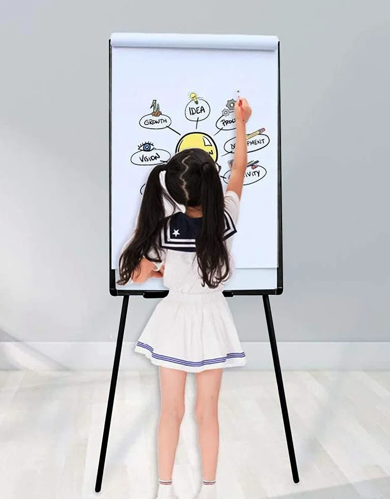 Techly 100754 Lavagna Magnetica Flipchart Fogli Mobili 60x90 cm Altezza Regolabile