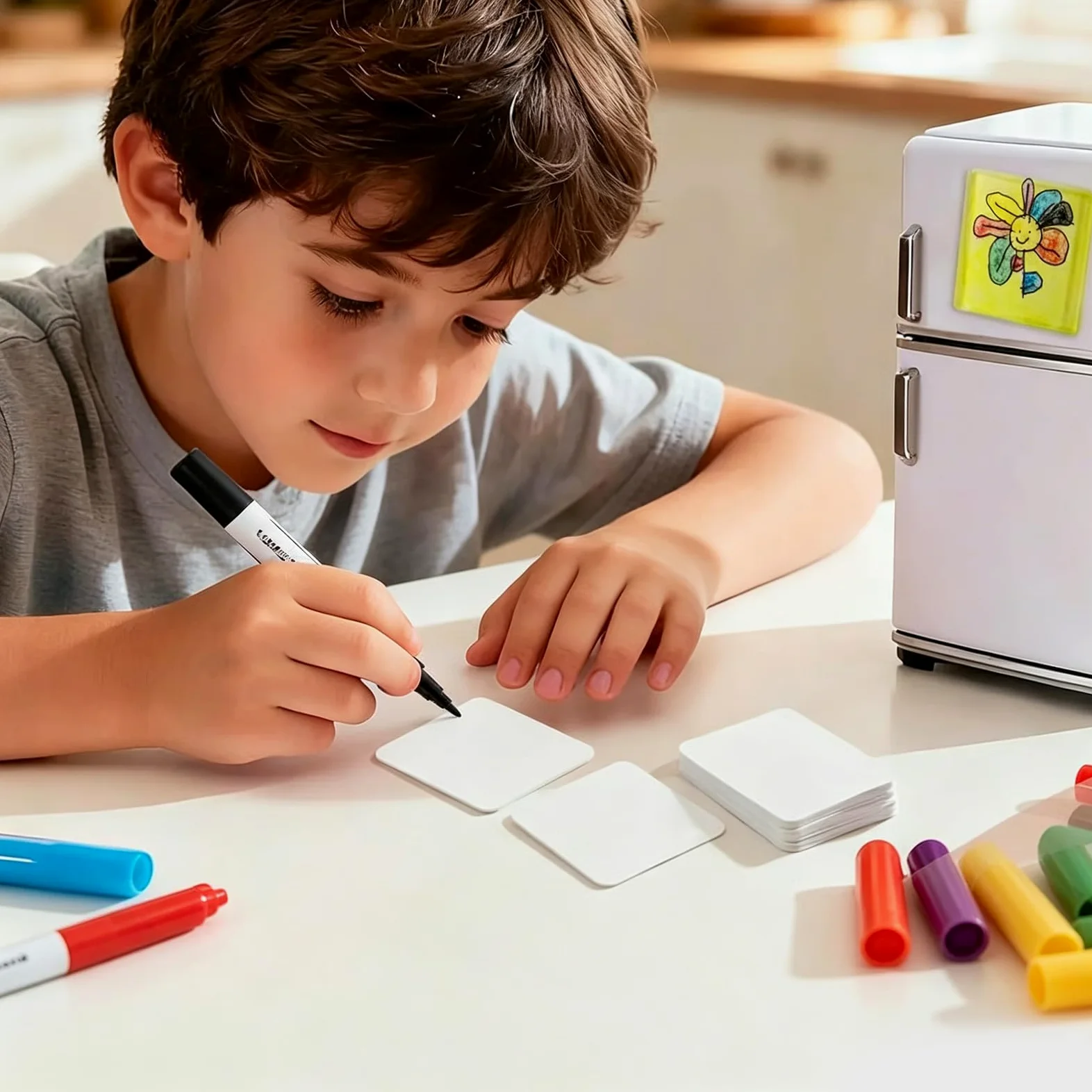 40 magneti in acrilico trasparente da 5,1 x 5,1 cm, fai da te, per decorare casa, cucina, aula e ufficio