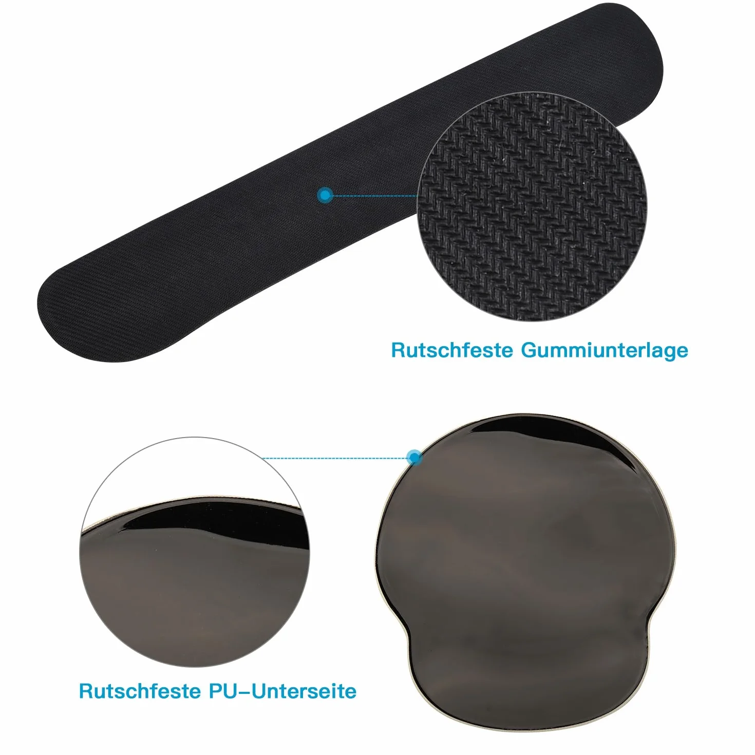 Aoksunova Tappetino per mouse ergonomico con poggiapolsi in gel e motivo dente di leone