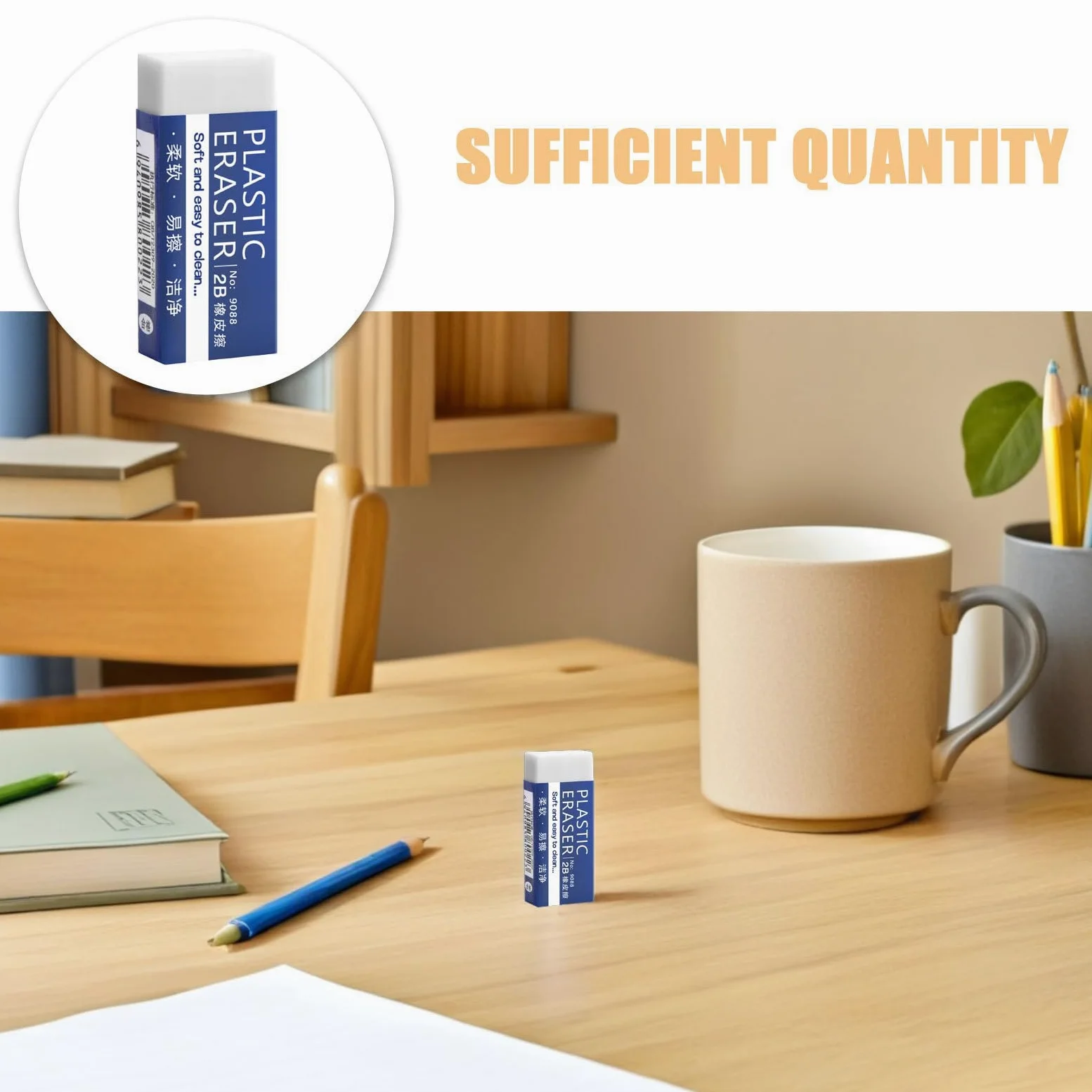 Gadpiparty 90 Gomme per Matita Bianche - Articoli per Il Disegno Scolastico, Gomme Morbide per Studenti, Schizzi, Disegno, Studio D'arte, Aula, Articoli Essenziali per L'ufficio
