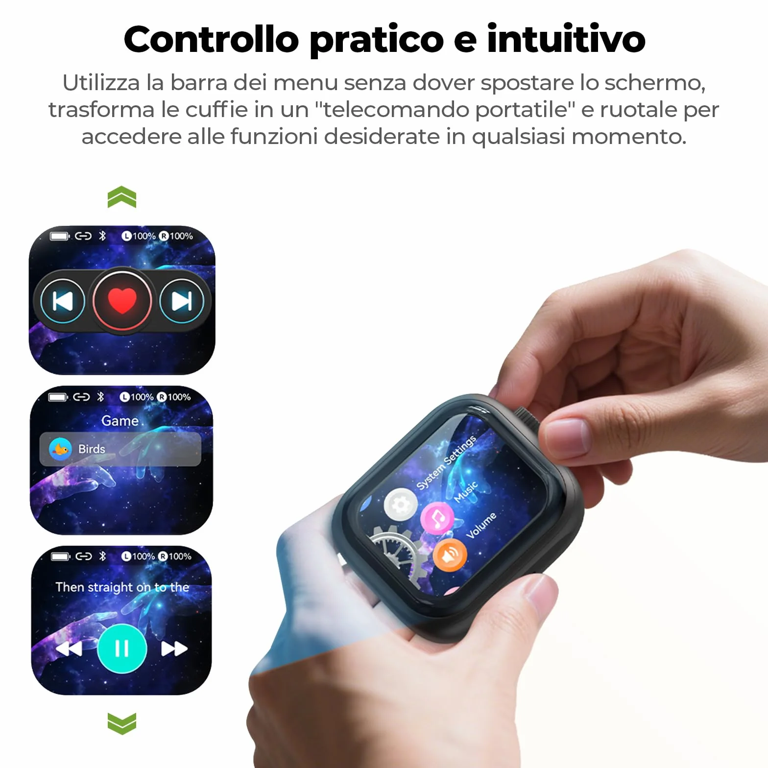 Ne40 AI cuffie traduzione simultanea, bluetooth 6.0 auricolari traduzione con 134 lingue/9 modalità - cuffie con traduttore con manopola girevole, 48 ore di autonomia per viaggi/affari/studio