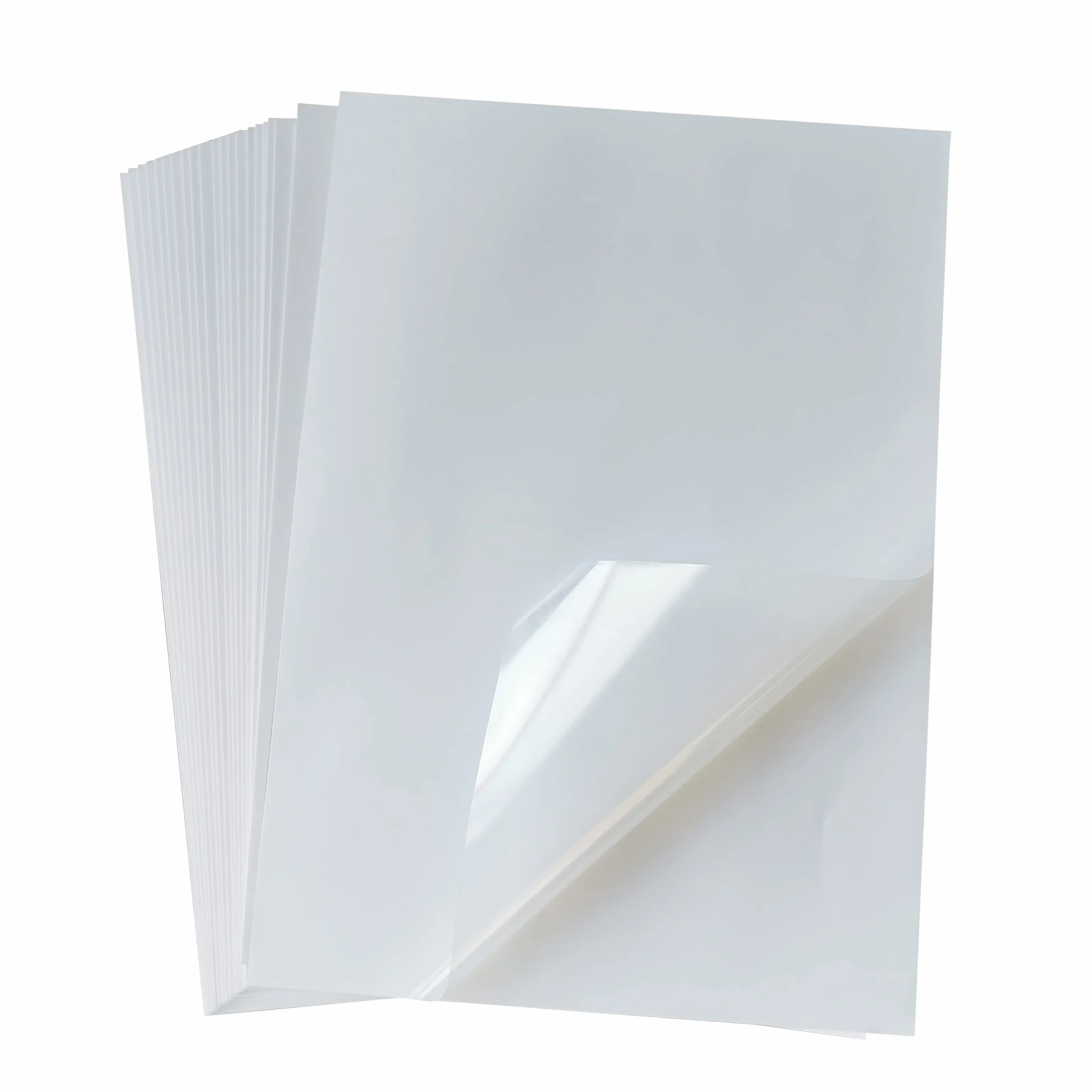 Carta adesiva trasparente stampabile in vinile A4 impermeabile per stampanti a getto d'inchiostro/laser