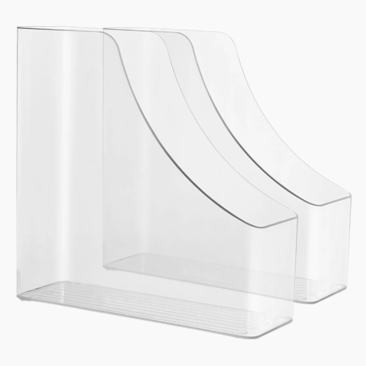 Porta Documenti da Scrivania Trasparente 2 Pezzi Plastico | Design Verticale, Identificazione Rapida, Manutenzione Semplice, per Casa e Ufficio