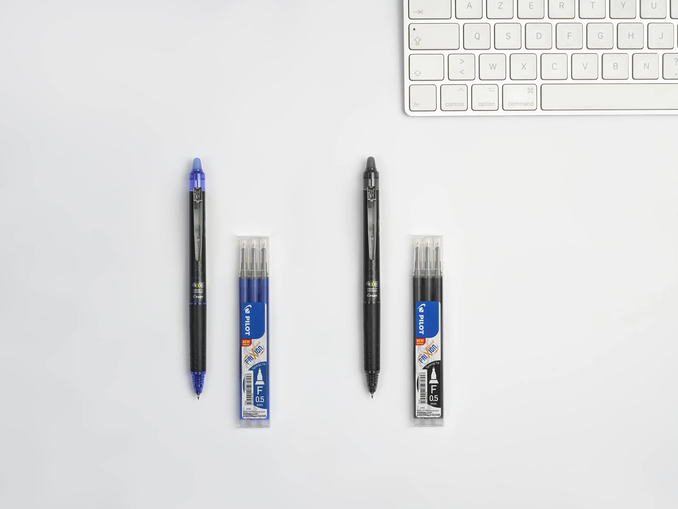 PILOT Set 5 FriXion Point Clicker Penne Cancellabili Gel Roller Ricaricabili Punta Fine