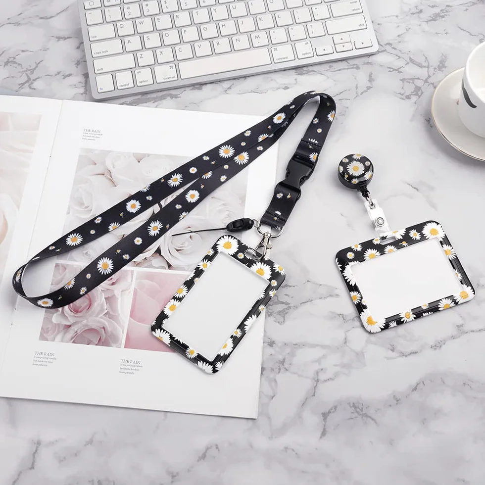 Vicloon Lanyard Porta Badge Retrattile Bobina Clip Rigido con Verticale Orizzontale per Identificativi Chiavi Fotocamera