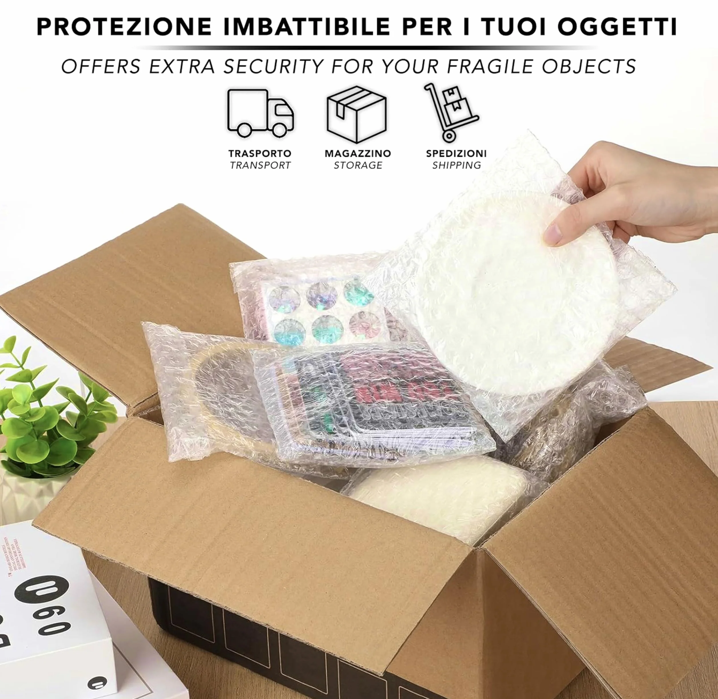 IPEA Pluriball 10 m x 30 cm Rotolo Antistrappo Antiurto Imballaggio