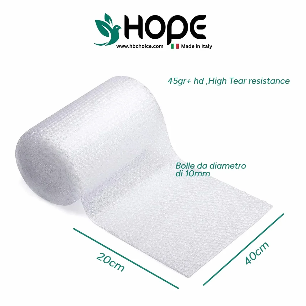 Hope Pluriball Imballaggio 40cm x 20m Carta Imballaggio per Spedizioni Trasloco 1 Rotolo