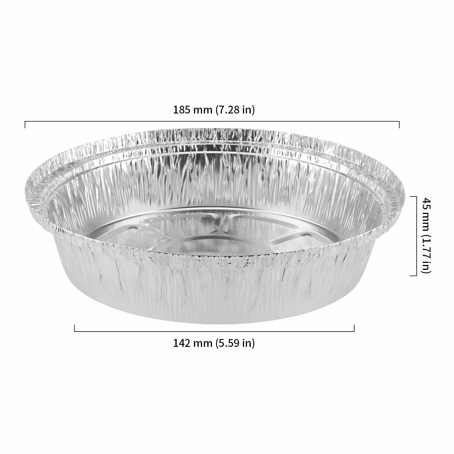 Teglie USA E Getta Rotonde Alluminio 18 cm 630 ml per Forno Grigliate Torte Quiche